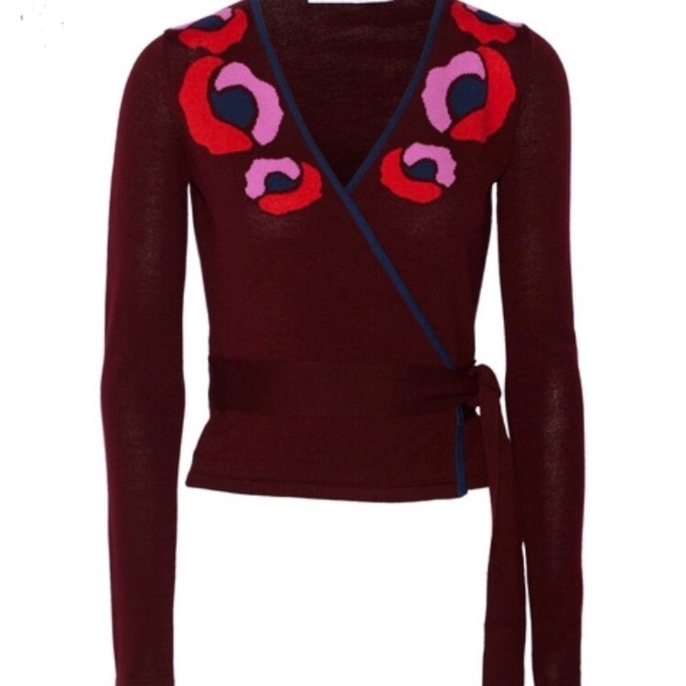 Diane Von Furstenberg Intarsia wrap cardigan
